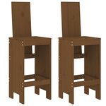 vidaXL Ensemble de bar de jardin 3 Pièces marron miel bois pin massif