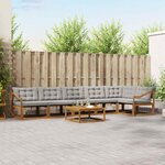 vidaXL Ensemble de canapés d'extérieur 7 Pièces Gris Naturel et Clair