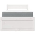 vidaXL Lit avec tiroirs et matelas blanc 100x200 cm bois massif de pin