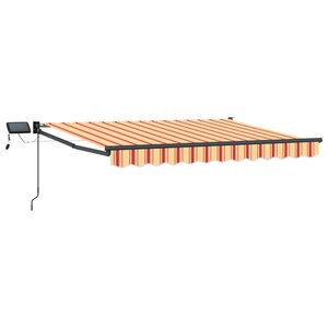 vidaXL Store rétractable manuel avec LEDs Multicolore 3 5 x 2 5 m