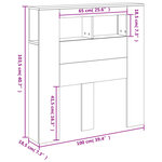 vidaXL Tête de lit à LED blanc 100x18 5x103 5 cm bois d'ingénierie
