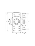 THIRARD - Verrou pour porte d'ameublement  30mm  laiton chromé