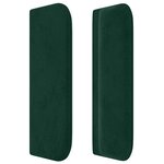 vidaXL Tête de lit avec oreilles Vert foncé 93x16x78/88 cm Velours