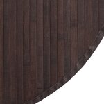 vidaXL Tapis rond marron foncé 60 cm bambou