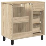 vidaXL Unité de vanité de salle de bain Chêne Sonoma 60 x 35 x 60 cm