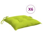 vidaXL Coussins de palette lot de 6 vert brillant 50x50x7 cm
