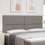 vidaXL Tête de Lit en Tissu Geometric Manuel Taupe 200 cm tissu