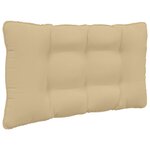 vidaXL Coussin de canapé d'extérieur 2 Pièces Beige Polyester