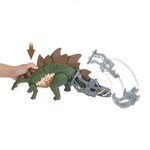 Jurassic world - stegosaure méga ravageur  apparence réaliste  avec fonction d'évasion et d'attaque - figurine dinosaure - des 4 ans