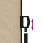 vidaXL Auvent latéral rétractable beige 220x1200 cm