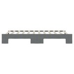 vidaXL Lit de jour avec gigogne sans matelas gris foncé 90x200 cm