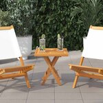 vidaXL Dessus de table carré 50x50x2 5 cm Bois de teck massif
