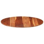 vidaXL Dessus de table bois massif d'acacia rond 15-16 mm 80 cm
