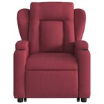 vidaXL Fauteuil inclinable de massage électrique Rouge bordeaux Tissu