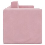 vidaXL Canapé-lit pour enfants 2 places rose peluche douce