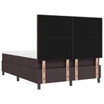 vidaXL Lit à ressorts avec matelas Marron foncé 160 x 200 cm tissu