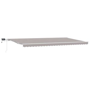 vidaXL Auvent Rétractable Gris clair 600 × 300 cm Tissu et acier