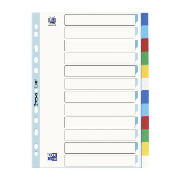 ELBA Intercalaires polypropylène 12/100e personnalisable touches neutres format A4