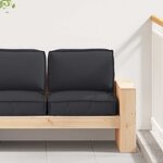 vidaXL Set de coussins de palette 2 Pièces Noir 60 x 60 x 12 cm