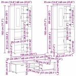 vidaXL Ensemble meuble TV FLORIN Bois ancien Bois d'ingénierie