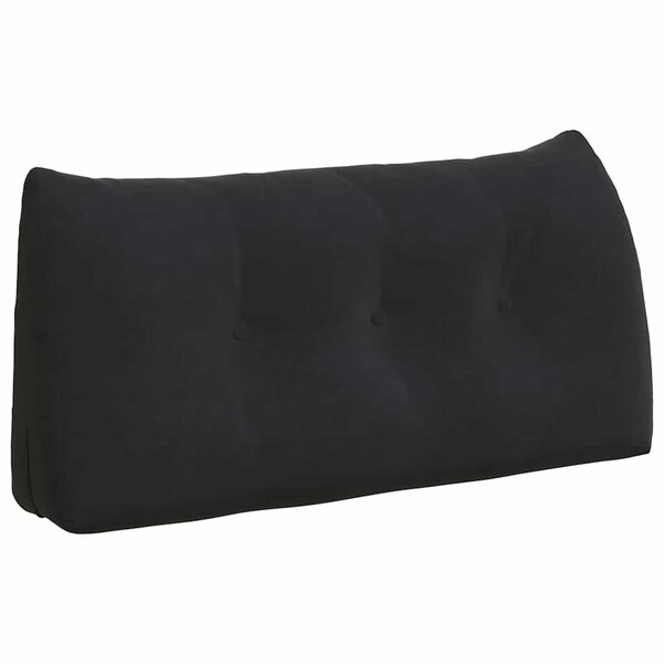vidaXL Coussin de Dos Noir 100 x 24 x 50 cm Velours
