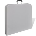 vidaXL Table de jardin pliable 122 cm blanche en HDPE