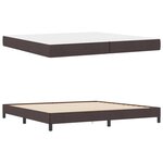 vidaXL Lit à ressorts avec matelas Marron foncé 200 x 200 cm tissu
