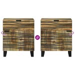 vidaXL Meuble de Chevet 50x33x60 cm Bois Massif de Manguier