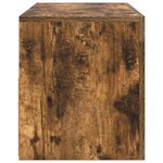 vidaXL Meuble TV avec lumières LED Chêne fumé 90x35x40 cm