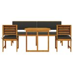 vidaXL Ensemble bistro de jardin 5 Pièces Marron Bois d'acacia massif