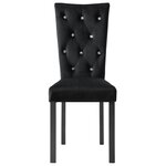 vidaXL Chaises à manger lot de 4 Noir Velours