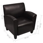 vidaXL Chaise de canapé Marron foncé Similicuir