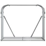 vidaXL Porte-bûches argenté 120x45x100 cm acier galvanisé