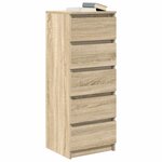 vidaXL Buffet avec tiroirs chêne sonoma 37 5x35x99 cm bois ingénierie