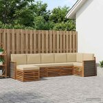vidaXL Ensemble de canapés d'extérieur 6 pc Naturel