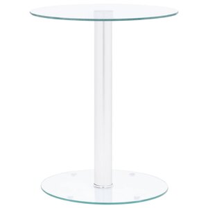 vidaXL Table basse Transparent 40 cm Verre trempé