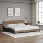 vidaXL Cadre de lit Dover cappuccino 200x200 cm similicuir