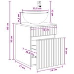 vidaXL Meuble de lavabo mural Blanc 39 x 41 x 64 5 cm