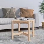 vidaXL Table basse Ø 62 5x45 cm Bois massif de pin