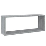 vidaXL Étagères murales cube 2 Pièces Sonoma gris 60x15x23 cm Bois