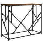 vidaXL Table console chêne fumé 100x40x80 cm bois d'ingénierie