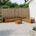 vidaXL Ensemble de canapés d'extérieur 8 Pièces Naturel