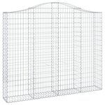 vidaXL Paniers à gabions arqués 7 Pièces 200x30x160/180 cm Fer galvanisé
