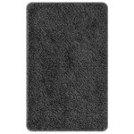 vidaXL Ensemble de tapis de bain antidérapants 3 Pièces Gris foncé PP