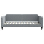 vidaXL Lit de jour avec matelas gris clair 90x200 cm tissu