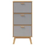 vidaXL Armoire à chaussures OLDEN gris et marron bois massif de pin