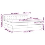 vidaXL Sommier à lattes de lit avec matelas Gris clair 200x200cm Tissu