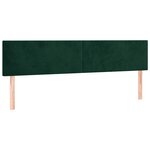 vidaXL Tête de lit à LED Vert foncé 180x5x78/88 cm Velours