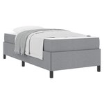 vidaXL Lit à ressorts avec matelas Gris clair 90 x 190 cm tissu