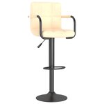 vidaXL Tabourets de bar lot de 2 crème velours